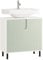 SoBuy Waschbeckenunterschrank 60 cm breit Badunterschrank mit Verstellbarer Ablage Badezimmer Unterschrank für Waschbecken, Badmöbel Set, Gäste WC Schrank 60x30x60 cm BZR139-GR