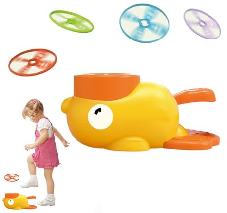 Wpsagek Juguete para atrapar Discos voladores - Kit de Juguete Lanzador con diseño de Pato - Juego de Juguetes de Lanzamiento de platillo Volador, Juguetes al Aire Libre para niños y niñas, Juguetes