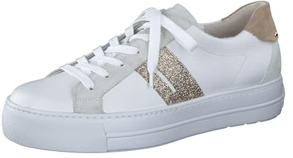 Paul Green Damen Pauls, Frauen Low-Top Sneaker,Laufschuhe,schnürschuhe,schnürer,Plateausohle,Halbschuhe,straßenschuhe,Weiß (White/Sand),41 EU / 7.5 UK