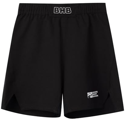 Short de BJJ pour enfants - Short de combat MMA - Short de sport pour jeunes - Jiu Jitsu brésilien sans Gi - Short de kickboxing pour garçons et filles, blanc, 10-12 ans