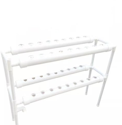 Kit de Cultivo hidropónico, Sistema de Cultivo de Dos Capas de 36 ubicaciones de PVCU con riego automático, hidropónico sin soilless para jardín, balcón, Cultivo de Verduras y Frutas, 95 x 30CM