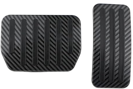 KLAUER Bremse Fußstütze Pedal Abdeckung Für Tesla Für Modell 3 Für Model3 Für Modell Y 2022 2023 Carbon Faser Farbe Auto Pedale Accelerator Gas Bremspedal Abdeckung Pad