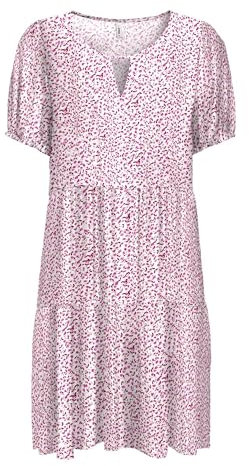 ONLY Onlnova Life Vis Thea KH Dress AOP, Fucsia Fedora, XL Donna