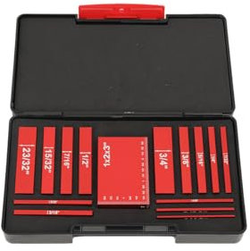 Lfhelper 15-Piece Height Gauge Block Set for Precision Woodworking, Accurate Router & Table Saw Adjustments, Gauge Block Measuring Tool Setup Bars