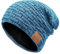 COTOP Mütze Bluetooth Herren, Winter Beanie mit Kopfhörer, Warme Fleece Strickmütze für Ski, Laufen, HD-Musik Hut, Geschenk Männer Damen in Weihnachten (Blau)