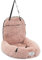 Pfoten&Nasen® 2 In 1 Orthopädisches Hunde Autositz [Rosa, 50X79X33cm] Für Große, Mittelgroße und Kleine Hunde, Hundebett, Hundesitz Auto Rückbank, Dog Car Seat, Hundekorb Auto.