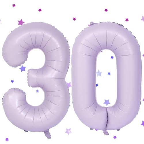 UDRKFOPK Lila Luftballon 80,Zahlen Luftballon Lila,40 Zoll Lila Folienballon 80,Lila Zahlenballon 80 Helium Ballon Luftballon 80 Geburtstag für Geburtstagsdeko Frau Mann Jubiläum Party Deko