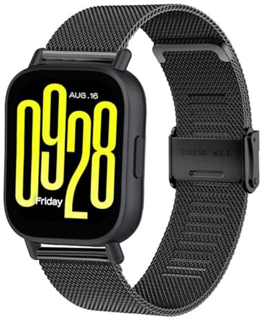 CUNUJIX Ersatz für Xiaomi Redmi Watch 5 Active/Lite Armband, Metall Masche Edelstahl Uhrenarmband Ersatzband für Xiaomi Redmi Watch 5 Active/Lite Herren Damen