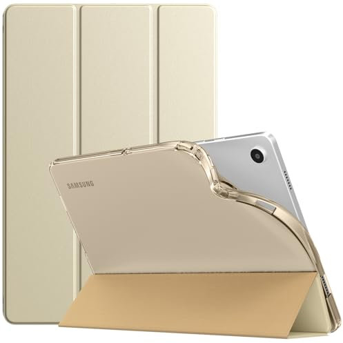 TiMOVO Cover per Samsung Galaxy Tab A9+/A9 Plus 11 2023 SM-X210/X216/X218, Cover Posteriore Sottile e Morbido in TPU Traslucido, Risveglio/Sonno Automatico, Oro Champagne