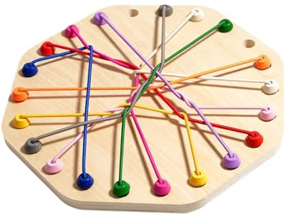 Oshhni Seil-Entwirrungsspielzeug, Seil-Puzzle-Herausforderungsspielzeug, Früherziehungsspielzeug, Brettspiel, Seil-Sortier-Puzzlespiel für Kinder, Achteck