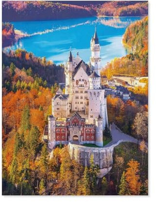 Neuschwanstein，Puzzles 1000 Teile für Erwachsene, Klassische Puzzle Kinder Puzzle Herausfordernde Und Schwierige Rätsel für Erwachsene Und Jugendliche（38x26cm）-C79