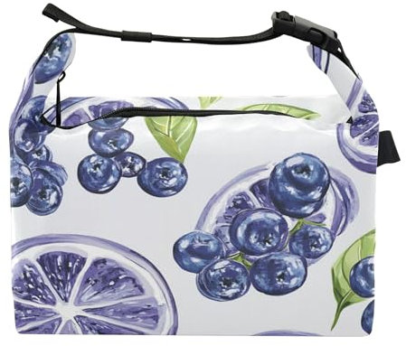 Wudan Art Bilberry Fruit Silver Kids Borse isolate con cerniera Borsa per cibo per adulti per picnic all'aperto