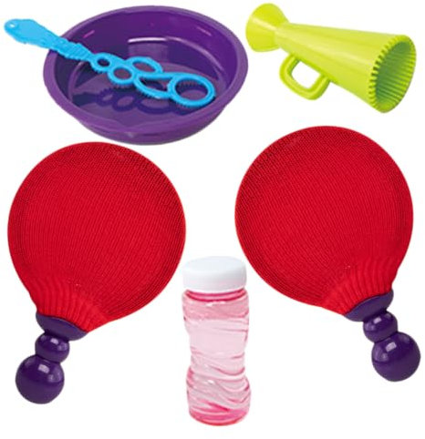 Abaodam Bubble Racket Set Bubble Blower Toys Boys and Girls Bubble Plaything Small 2 Player Interactive Game Indoor Outdoor Bubble Racket Toys