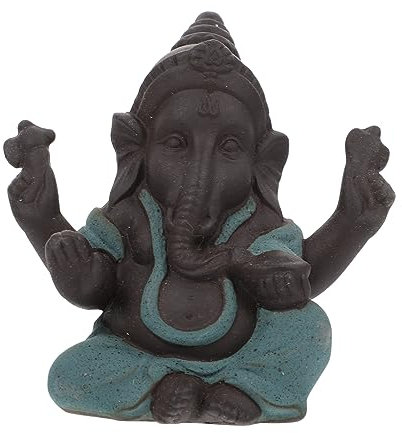 GOOHOCHY Buddhistische Statue aus Violettem Ton Grün für Zuhause