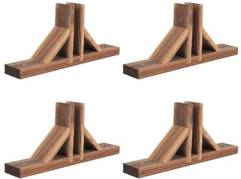 DOITOOL Raumteiler-Stützfüße: 4 Stück Gartenzaun-Basis, Holzzaun, Dreieck, Lattenzaun, Basis, Holz, Garten, Rankgitter, Ständer, Sichtschutzhalter für Rasen
