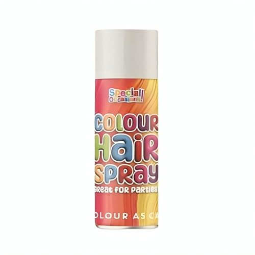 Party Colour Hair Sprays – 200ml – Temporary Vibrant Colours for Parties, Festivals & Events – Red, Blue, Silver, Green, Gold & Purple (SILVER - 5941A-S)