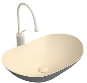 Aufsatzwaschbecken Keramik Waschbecken Badezimmer Creative Home Art Hotel Balkon Toilette Moderne Arbeitsplatte(Schwarz)