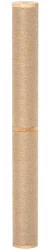 KwiMeow 86cm Kratzsäule für Katzen zur Wandmontage | Kratzbaum Wandmontage Holz, Stabiler Wandsäule aus natürlichem Juteseil, platzsparendes und drehbarem Design