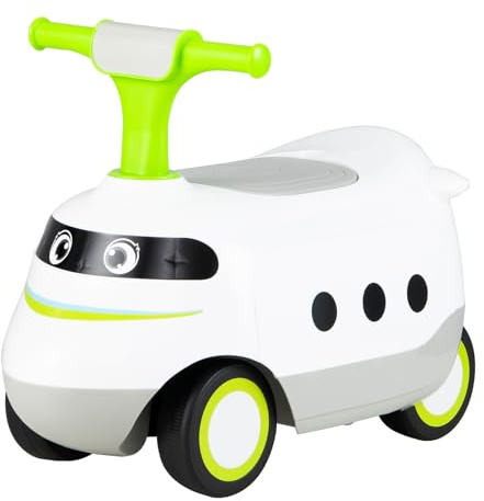 GOPLUS Kinder Rutschauto, 2 in 1 Schiebeauto, Rutschfahrzeug mit Hupe und verstecktem Stauraum unter dem Sitz, Steh-Lauflernhilfe für Jungen und Mädchen von 19 bis 36 Monaten (Grün)