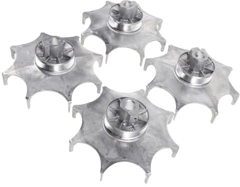 Polea de Repuesto de Lavadora de Metal 10mm, 4 Piezas | Plata, para Reparaciones Domésticas y Bricolaje, Componente para Electrodomésticos Compatibilidad Amplia