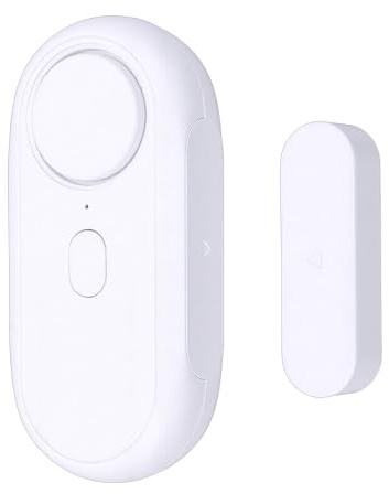 Hamwesh Door Window Alarm, 65 To120dB Adjustable Volume with Delay Reminder 30S 60S and Ding Dong Sound, for Home Shop Hotel Fridge Freezer Security
