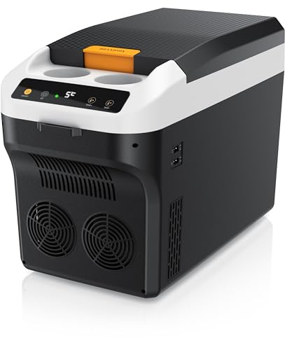 Brandson - Kühlbox elektrisch 20L – 230 V Netzspannung und 12 V KFZ Auto Bordspannung – kühlt und wärmt – Heizen max. 65°C – Herabkühlen ca 20°C unter der Umgebungstemperatur - Auto Wohnmobil Boot