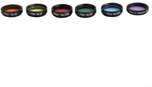 För teleskopfilter 6 st med skyddslåda, designad för förbättrad färg och ljusreducering vid astronomisk visning
