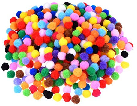 rosenice Pompons 1200pcs 10mm Sortiert Pompons für DIY-kreativen Handwerk Dekorationen (gemischte Farbe)