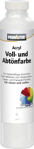 Primaster Voll- und Abtönfarbe 750ml Weiß Matt Acryl Dispersionsfarbe