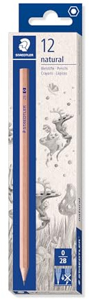 STAEDTLER Bleistift Sechskant 12er Set - Klassischer Schreibstift in Naturholzoptik - Bruchfester Graphitstift zum Schreiben Zeichnen und Skizzieren - Hochwertiger Zeichenstift in 2B