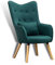ESTEXO Fernsehsessel TV Sessel Lounge Relaxsessel Polstersessel Lesesessel Stoff Kissen Dunkelgrün