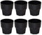 Omada Design 6 verres à boissons de 30 cl pour vos long drink en plastique 9 cm de hauteur, incassables,forme octogonale empilables et allant au lave-vaisselle, Ligne Unglassy,Noir