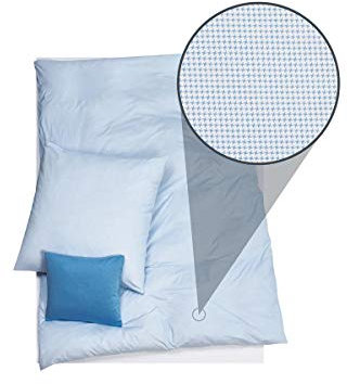Doris Meyer Interlock-Jersey Bettwäsche Timo bleu Nackenrollenbezug einzeln 15x40 cm