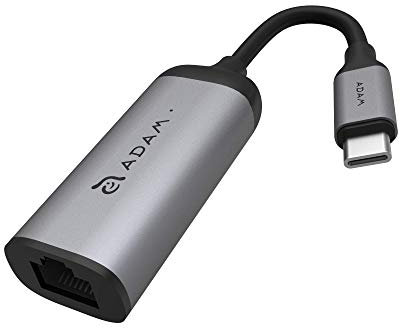 ADAM elements CASA e1 USB C- Ethernet Adapter (Gigabit LAN Adapter, Netzwerkadapter kompatibel mit Apple MacBook, HP, Lenovo, Asus, Acer und Anderen Notebooks mit USB-C-Anschluss)