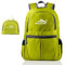 INTIRILIFE Faltbarer Rucksack Ultraleicht in Limette - 20 x 21 cm / 30.8 x 21.8 x 42 cm - Unisex Wanderrucksack Wasserdicht - 36L - Outdoor Daypack für Camping, Wandern, Reisen, Klettern, UVM.