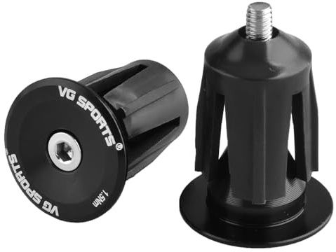 TRIWONDER Tappi Manubrio Bici MTB, Tappi Blocco Manopole con Design Sicuro, Terminali Manubrio per Bici da Corsa MTB (03 Nero - 23,5mm - 2 Pezzi)