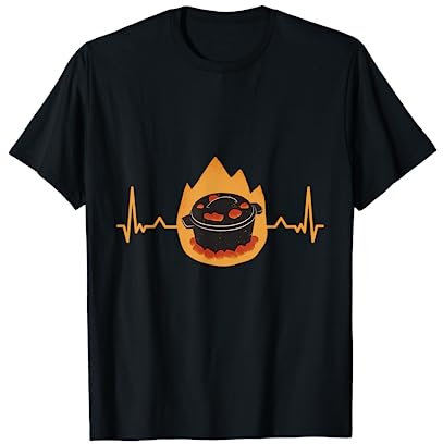 Dutch oven Grill Design Herzschlag - Dutch Oven T-Shirt