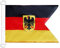 AZ FLAG Bootsflagge Deutschland Seekriegsflagge 45x30 cm, Aussenverwendung Deutsche Kriegsflagge Bootsfahne Aus Gestricktem Polyester Plastikringen