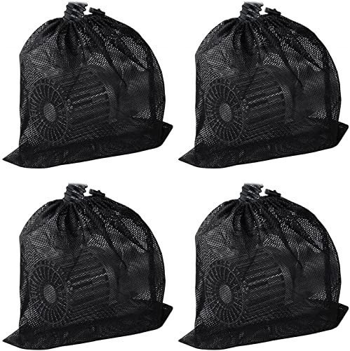 ZYLLZY Lot de 4 grands sacs de protection pour pompe submersible d'extérieur avec cordon de serrage - Noir - 30,5 x 40,6 cm