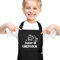 upain Kinderschürze Mädchen Jungen, Malschürze Kinder -Junior Chefkoch - Lustig Kochschürze Schürze mit 2 Taschen, Geschenk zum Malen Kochen Backen Küche Schwarz