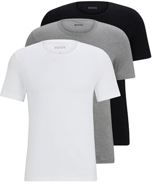 BOSS Hugo Herren T-Shirt Rn 3p Co T-Shirt, Grau, XL