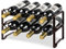 Mutool 2 Tier Stackable Wine Racks Hold 8-16 Bottles Wines,Metal Freestanding Stand Wine Organizer Holder Countertop Liquor Storage Shelf，Bronze (2 Tier)