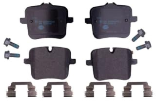 HELLA 8DB 355 037-991 Bremsbeläge - für Verschleißwarnanzeige vorbereitet | Kompatibel mit: BMW 5, 7, 8 Cabriolet, 8 Coupe, 8 Gran Coupe, X3, X5, X5 Van, X6, X7, ROLLS-ROYCE CULLINAN, GHOST II