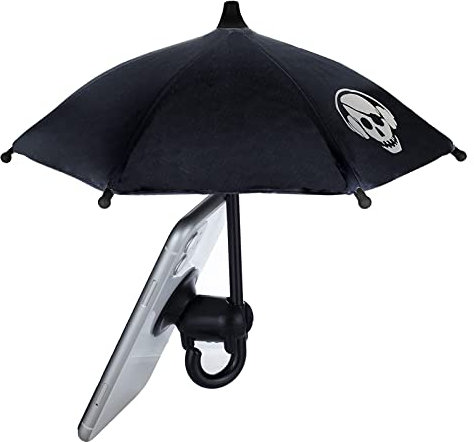 Phone Umbrella for Sun with Suction Cup Stand, Sun Shield with Suction Cup Mount Phone Holder Anti-Refection Block Glare, Creative Outdoor Cell Phone Holder Sun Shade (Black)