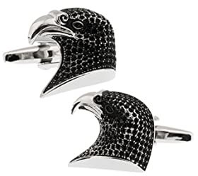 Homxi Herren Manschettenknöpfe,Cufflinks Adler Herren für Manschettenknöpfe Schwarz Kupfer Manschettenknöpfe