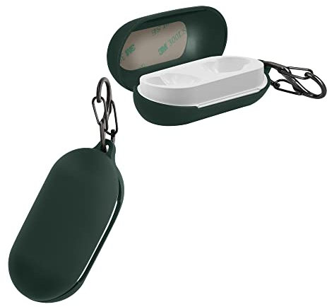 kwmobile Hülle kompatibel mit Sony WF-C500 Hülle - Kopfhörer Case - TPU Silikon Cover - Schutzhülle in Dunkelgrün