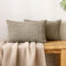 EMEMA Kordsamt Kissenbezug Granulat Dekorative Sofakissen Dekokissen Kissenbezüge Couchkissen Kissenhülle Weich Kissen Bezug Zierkissen für Sofa Couch Wohnzimmer 2er Set 40x60 cm Sandfarbe