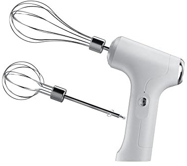Frusta elettrica portatile, frusta elettrica portatile, ricaricabile tramite USB, frusta per uova, frusta, miscelazione, budino (bianco)