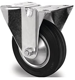 Promat Bockrolle Rad-Ø 80 mm Tragfähigkeit 70 kg Vollgummi Platte L105xB80 mm