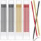 24 Stück Bleistiftminen für Zimmermannsbleistift, Tischler Bleistift Ersatzminen, 2.8 mm Bleistift Ersatz, Solide Tieflochmarker Bleistift Ersatzminen für Architekt Zeichnen (Gelb Rot Schwarz)